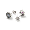 925 Sterling Silver Moissanite Rhinestone Stud Earrings EJEW-U042-05P-02-1