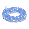 Imitation Jade Electroplate Glass Beads Strands GLAA-F029-J4mm-C04-2