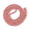 Baking Paint Pearlized Glass Pearl Round Bead Strands HY-Q003-4mm-77-A-3