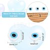 2 Strands Handmade Evil Eye Lampwork Beads Strands LAMP-FH0001-08A-2