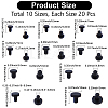 200Pcs 10 Styles Silicone Bottle Seal Plug FIND-GF0008-84-2