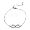 304 Stainless Steel Link Bracelets STAS-A052-16P-1