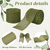 10 Yards Burlap Ribbons SRIB-WH0026-11B-4
