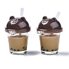 Imitation Bubble Tea Resin Pendants RESI-S401-01B-1