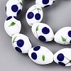 Frosted Handmade Lampwork Beads Strands LAMP-N037-03A-3