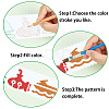 2 Sets 2 Styles PET Hollow Out Plastic Drawing Painting Stencils Templates AJEW-GF0006-91A-6