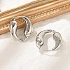 Brass Hoop Earrings for Women EJEW-U041-09P-3