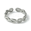304 Stainless Steel Open Cuff Ring RJEW-L110-042P-2