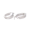 Chunky Textured Huggie Hoop Earrings for Women EJEW-A064-15P-RS-1