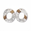 Transparent Resin & Walnut Wood Pendants RESI-M027-01K-1