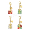 4Pcs Christmas Gift Handmade Glass Seed Beads Pendant Decoraitons HJEW-MZ00350-2