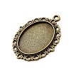 Zinc Alloy Pendant Settings for Cabochon & Rhinestone LS-PALLOY-A15257-AB-LF-2