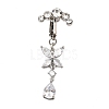 Brass Pave Clear Cubic Zirconia Clip on Belly Rings FS-WG683DA-02-1