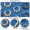 Unicraftale 6 Pairs 3 Colors 304 Stainless Steel Hoop Earring Findings STAS-UN0039-25-5