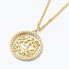 Brass Micro Pave Clear Cubic Zirconia Pendant Necklaces NJEW-J059-01P-3