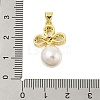 Rack Plating Brass Micro Pave Cubic Zirconia Pendants KK-Z074-70G-3