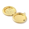 Rack Plating Brass Locket Pendants KK-K277-06G-2