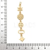 Tassel Brass Micro Pave Clear Cubic Zirconia Big Pendants KK-L271-01G-06-3