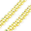 Electroplate Glass Beads Strands X-EGLA-A036-11A-FP01-1