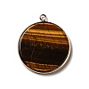 Natural Tiger Eye Pendants G-A213-01G-09-2