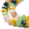 Glass Beads Strands EGLA-A034-M6mm-20-4