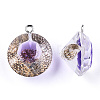 Transparent Epoxy Resin Pendants X-CRES-N025-11D-3