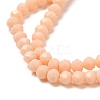 Electroplate Opaque Solid Color Glass Beads Strands EGLA-A034-P4mm-L19-3