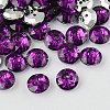 2-Hole Taiwan Acrylic Rhinestone Flat Round Buttons BUTT-F015-11.5mm-05-1