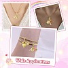 5Pcs 5 Styles Brass Micro Pave Clear Cubic Zirconia European Dangle Charms FIND-CJ0005-20-7