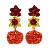 Alloy Enamel Dangle Stud Earrings FS-WG6CE38-01-1