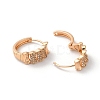 Brass Hoop Earrings with Rhinestone EJEW-K256-62KCG-2