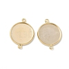 Flat Round Brass Connector Cabochon Settings X-KK-K414-13B-G-1