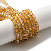 Electroplate Glass Beads Strands EGLA-D018-4x4mm-77-2