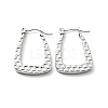304 Stainless Steel Trapezoid Hoop Earrings for Women EJEW-A076-07P-1