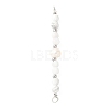 Faceted Round Natural Howlite & Rainbow Moonstone & Potato Natural Cultured Freshwater Pearl Beaded Connector Charms PALLOY-JF03532-04-1
