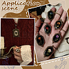 12Pcs 12 Styles Tibetan Style Zinc Alloy Pendant Cabochon Settings TIBEP-SC0003-48-5
