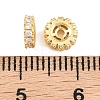 Brass Micro Pave Clear Cubic Zirconia Beads CU-CBAF71E-02G-3