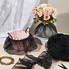 Polyester Pleated Lace Ribbon OCOR-WH0078-132A-4