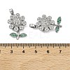 Brass Micro Pave Cubic Zirconia Rotatable Pendants KK-A287-11E-P-3