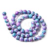 Dyed Natural Magnesite Beads Strands G-L617-D01-8mm-04-3