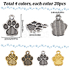 SUNNYCLUE 80Pcs 4 Style Rack Plating Alloy Charms FIND-SC0008-11-2