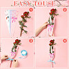 Bowknot Print Transparent PE Cone Flower Sleeves ABAG-FZC0002-001H-2