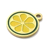304 Stainless Steel Fruit Enamel Pendants STAS-G362-04G-03-2