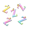 Ion Plating(IP) 304 Stainless Steel Alphabet Charms STAS-H122-Z-M-2