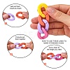 Opaque Spray Painted Acrylic Linking Rings OACR-S036-001B-I-2-5