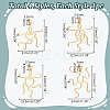 4Pcs 4 Styles Brass Pendant Cabochon Settings KK-PH0010-44G-2