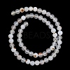 Natural Dendritic Agate Beads Strands G-D0005-18-6mm-5