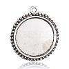 Tibetan Style Alloy Pendant Cabochon Settings PALLOY-P143-08AS-1