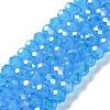Baking Electroplate Glass Beads Strands DGLA-A039-J6MM-B12-1