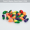  DIY Vegetables Themed Keychain Making Kits DIY-NB0004-62-4